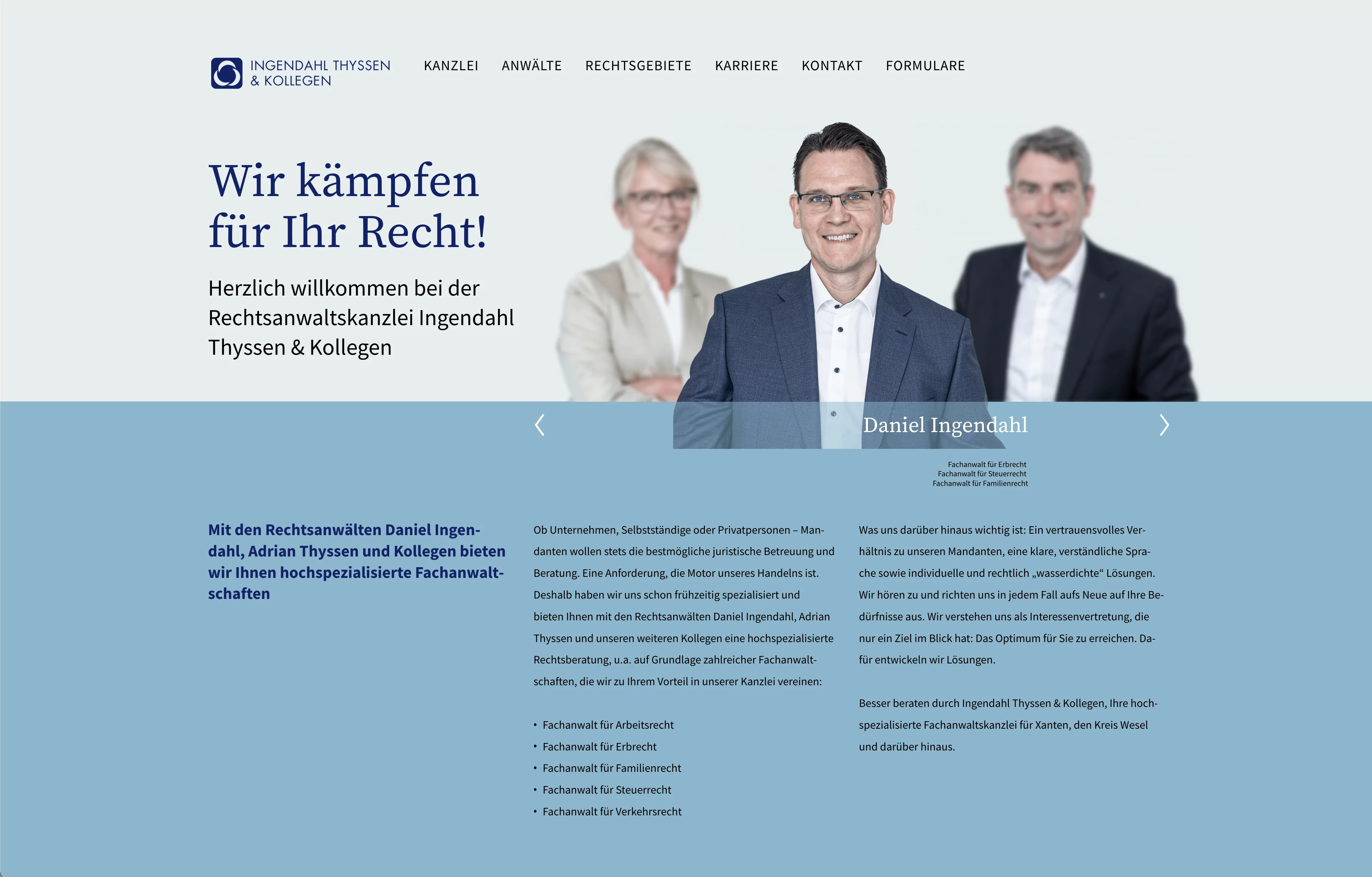 Website RA Ingendahl - Webdesign